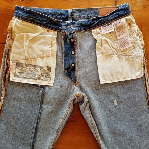 Levi's 501 Straight Leg Crop Ankle Jeans W28 L27 - Picture 7 of 8